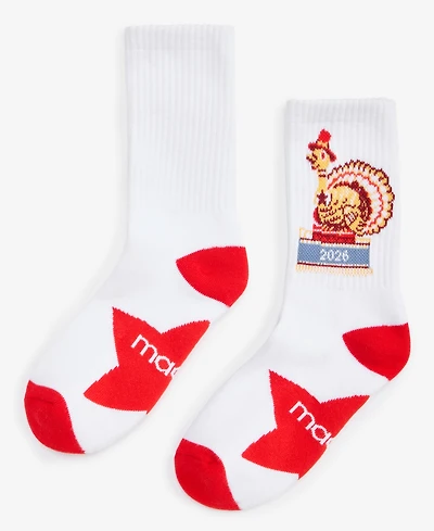 Macy's 100th Thanksgiving Day Parade 2026 Adult Unisex Tom Turkey Crew Socks, Macy's Exclusive
