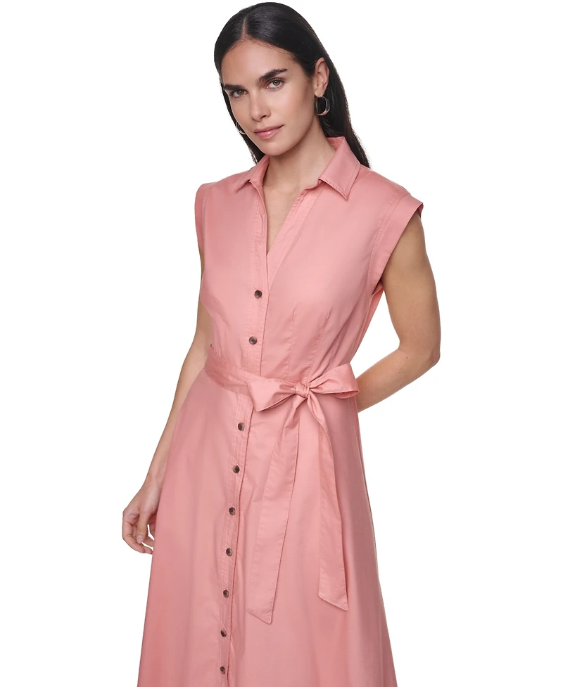 Calvin Klein Women's Collared Midi Shirt Dress