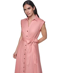 Calvin Klein Women's Collared Midi Shirt Dress