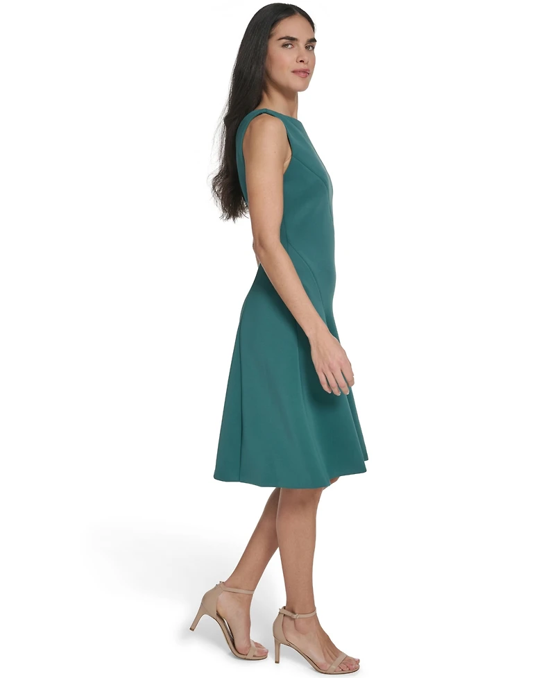 Calvin Klein Petite Seamed Fit & Flare Dress
