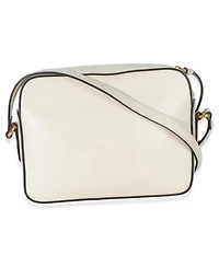 Pre-Owned Gucci White Textured Calfskin Small Horsebit 1955 Shoulder Bag
