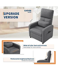 gaomon Ergonomic Electric Power Recliner Sofa with Heat and Massage for Living Room, Linen