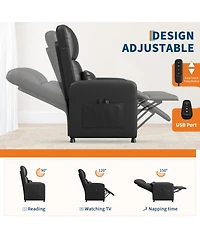 gaomon Electric Sofa Power Recliner Chair with Adjustable Back