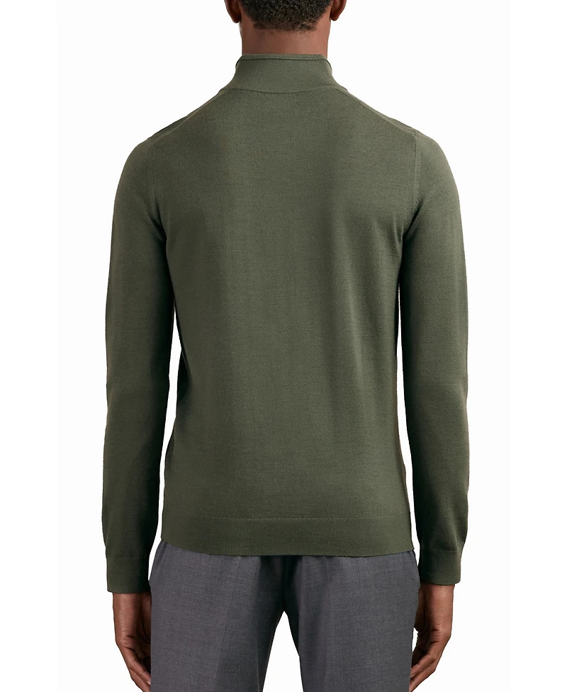 Reiss Men's Blackhall Half Zip Funnel Merino Wool Jumper Sweater