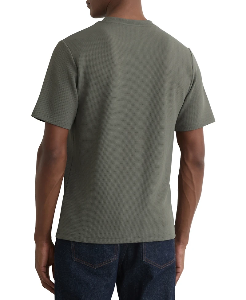 Reiss Men's Jack Textured Crew Neck T-shirt