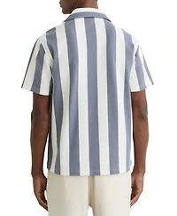 Reiss Men's Dexter Block Stripe Cuban Shirt