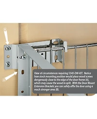 Rev-a-Shelf Cabinet Door Mount Hardware Extender Kit for Trash Can 5345-dm-kit-1