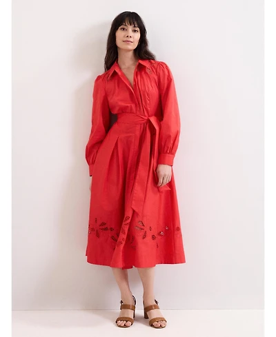 Phase Eight Women's Kim Cutwork Hem Midi Dress
