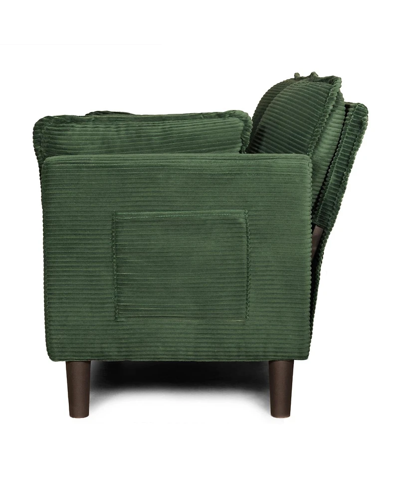 Streamdale Furniture 48" Corduroy Loveseat Couch with Cushions & Side Storage