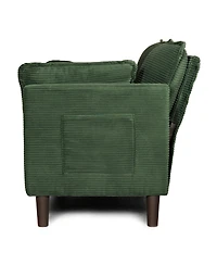 Streamdale Furniture 48" Corduroy Loveseat Couch with Cushions & Side Storage