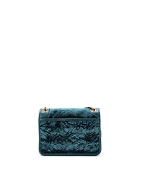 Pre-Owned Saint Laurent Baby Niki Chain Flap Bag Matelasse Chevron Velvet