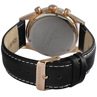 Peugeot Men Multi-Function Leather Strap Watch