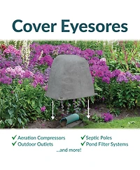 Sunnydaze Decor Outdoor Polyresin Landscape Rock Septic Cover with Stakes - 2-Pack