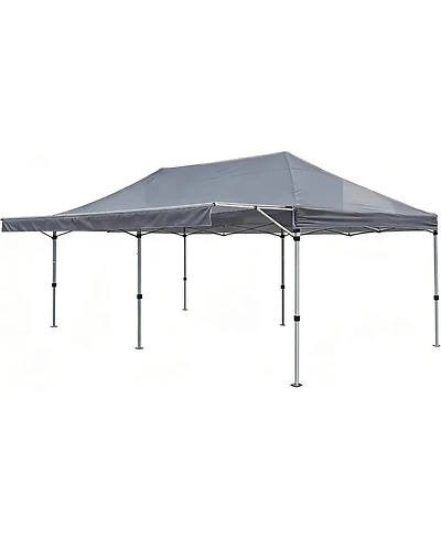 gaomon 10x20 ft Pop Up Canopy Tent, Portable Instant Shelter with 8x8 ft Cover, for Patio, Garden