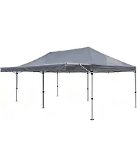 gaomon 10x20 ft Pop Up Canopy Tent, Portable Instant Shelter with 8x8 ft Cover, for Patio, Garden