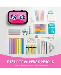 Gnuadz Plastic Pencil Box Character Stationery Organizer School Supplies Toy Holder Snap Close