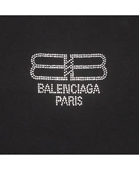 Pre-Owned Balenciaga Women's Unisex Bb Rhinestone Jersey T-Shirt