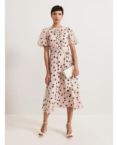 Phase Eight Women's Nicola Ruffle-Front Midi Dress