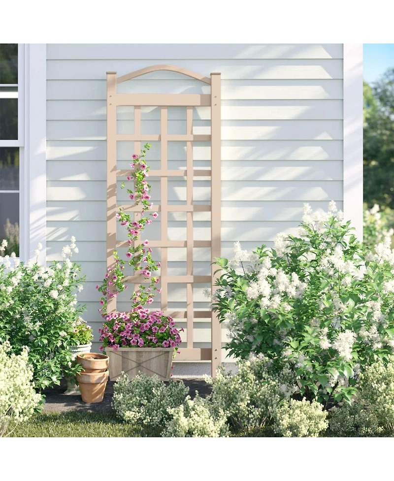 Dura-Trel Cambridge 28 x 75 Inch Pvc Vinyl Outdoor Garden Patio Trellis, Mocha