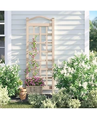 Dura-Trel Cambridge 28 x 75 Inch Pvc Vinyl Outdoor Garden Patio Trellis, Mocha