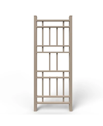 Dura-Trel Wellington 28 x 75 Inch Pvc Vinyl Outdoor Garden Patio Trellis, Mocha
