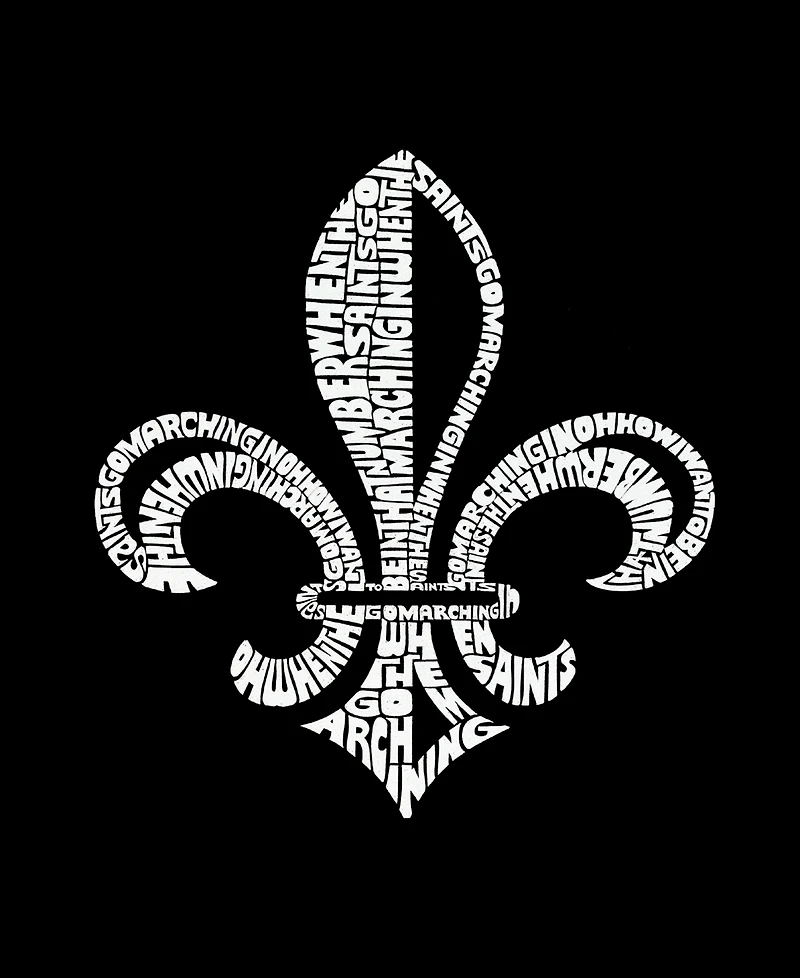 La Pop Art Men's Fleur-De-Lis Word Tank Top