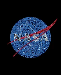 La Pop Art Men's Nasa Insignia Typography Graphic Tank Top
