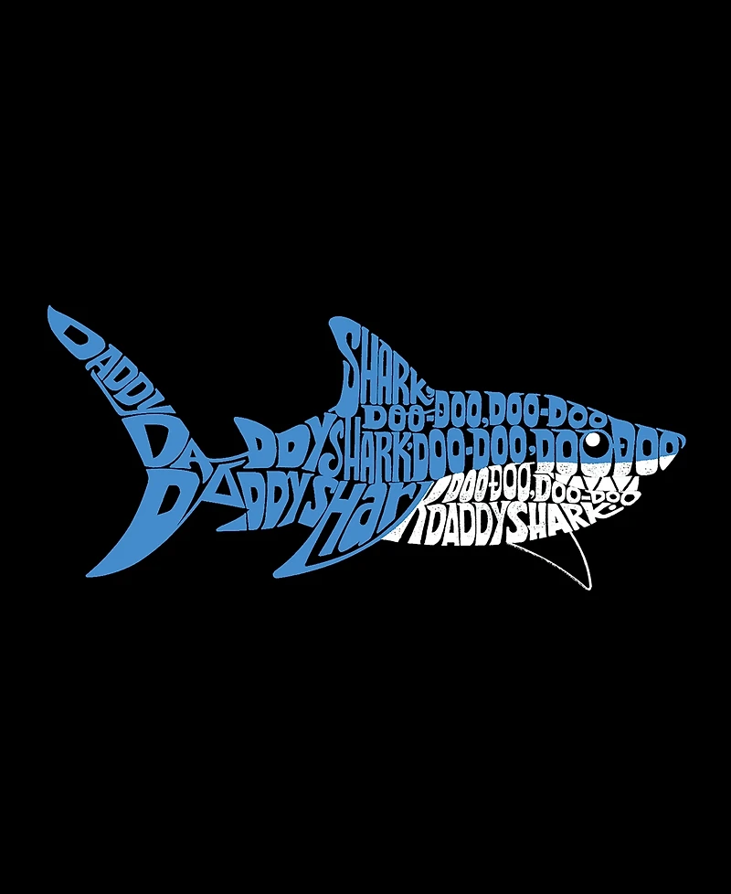 La Pop Art Men's Shark Typography Graphic Tank Top