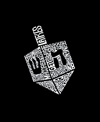 La Pop Art Men's Dreidel Hanukkah Typography Graphic Tank Top