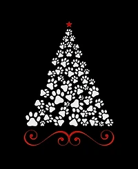 La Pop Art Men's Christmas Tree Word Scroll Base Graphic Tank Top