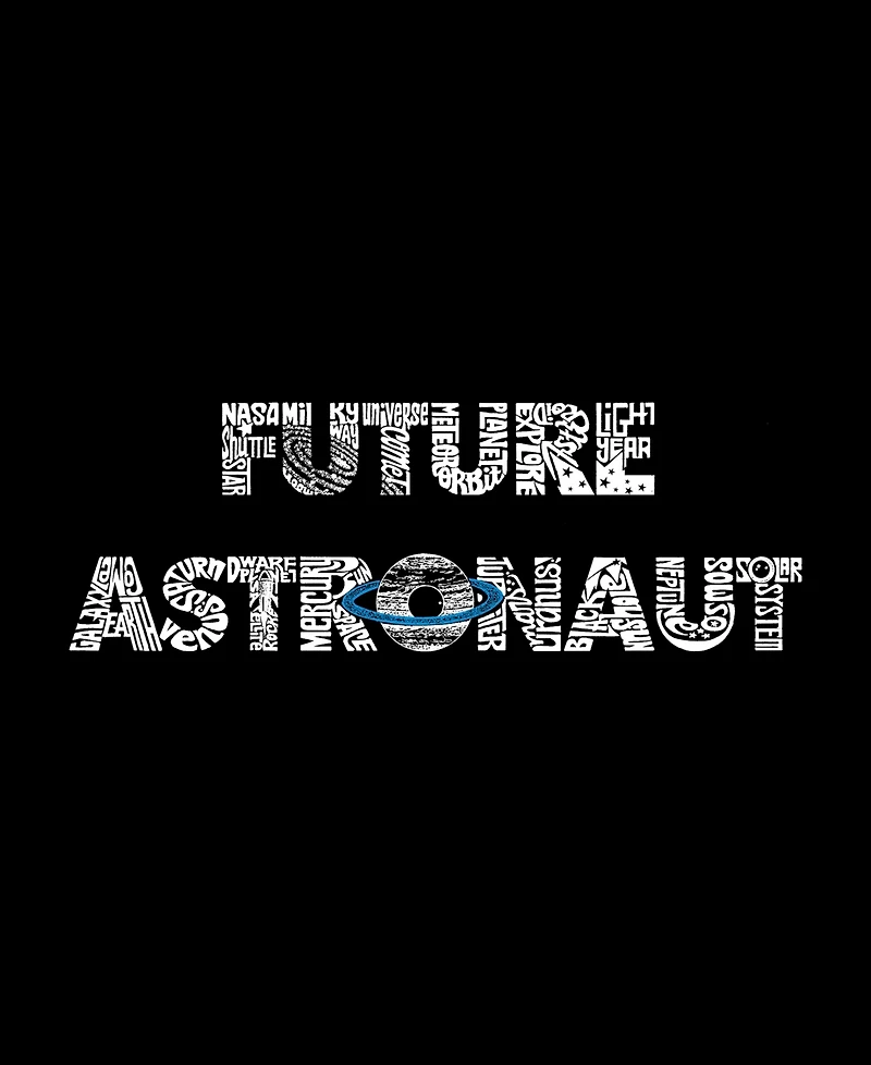 La Pop Art Men's Future Astronaut Typography Graphic Tank Top