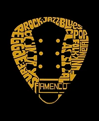 La Pop Art Men's Electric Guitar Neck Circular Word Graphic Tank Top