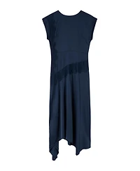 Whistles Women's Lace Insert Asymmetric Midi Dress