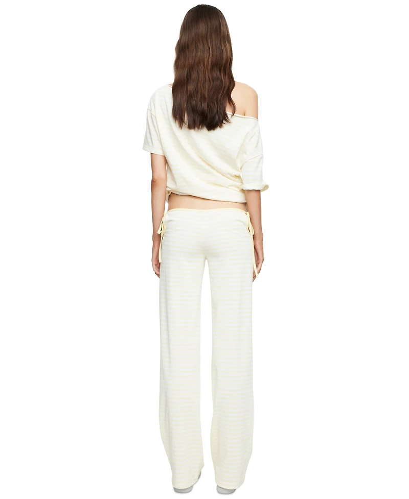 Lioness Women's Bloom Low-Rise Waist Tie Pants