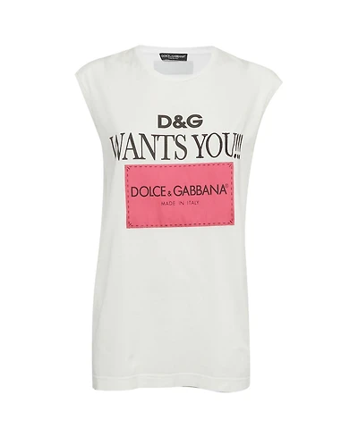 Pre-Owned Dolce & Gabbana Women's Printed Jersey Oversized T-Shirt