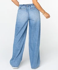 Celebrity Pink Juniors' Drawstring-Waist Wide-Leg Jeans