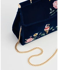 Fable England Rosy Posy Embroidered Mini Top Handle Tote