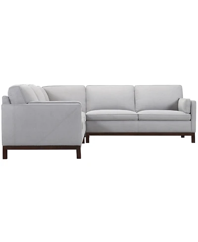 Virton 3-Piece Fabric L-Shape Sectional Sofa