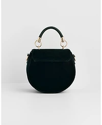 Fable England Badger Embroidered Top Handle Saddle Bag