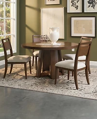 Amelie Round 5-Piece Wood Dining Set (Table and 4 Wood Side Chairs)