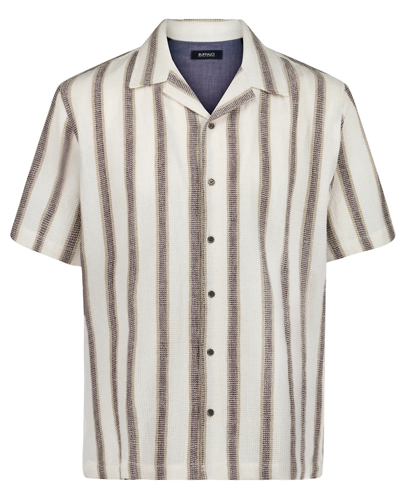 Buffalo David Bitton Men's Soriel Camp Collar Shirt