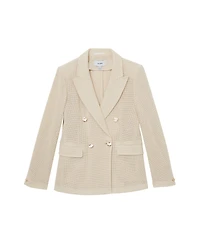 Reiss Women's Open-Weave Double-Breasted Blazer