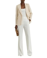 Reiss Women's Wide-Leg Seam-Detail Trousers