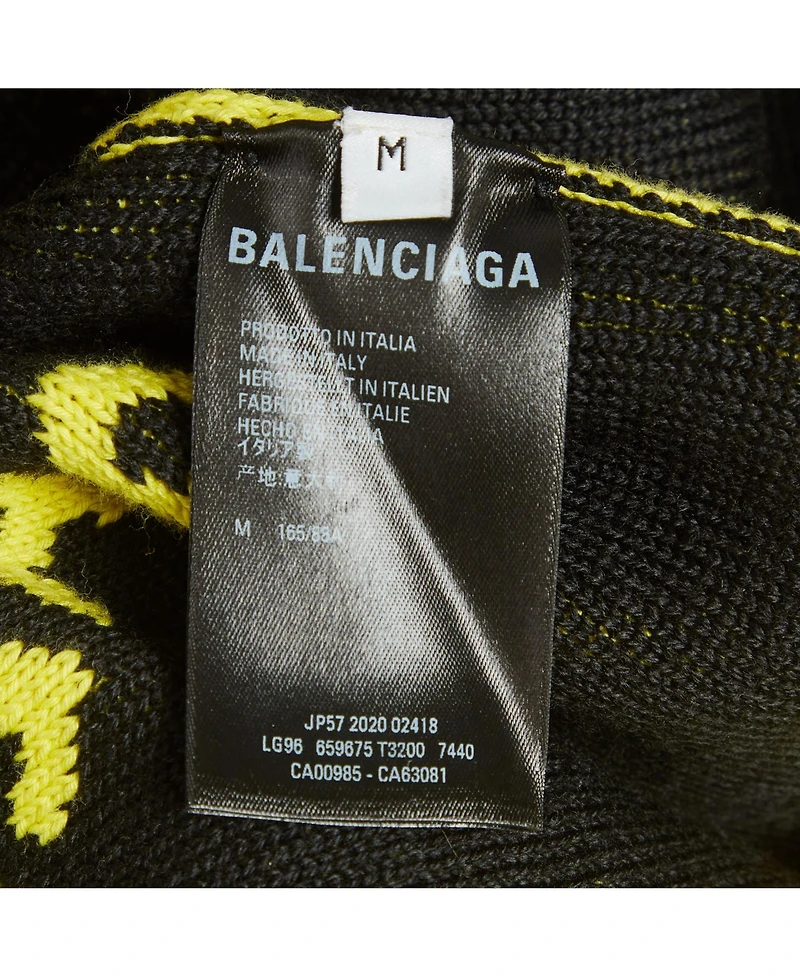Pre-Owned Balenciaga Women's Logo All Over Knit Cardigan