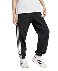 adidas Women's Essentials 3-Stripes Pull On Fleece Loose Pants