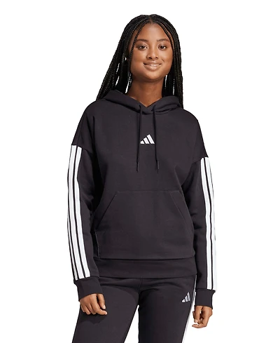 adidas Womens Essentials 3-Stripes Fleece Hoodie