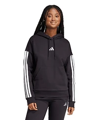 adidas Womens Essentials 3-Stripes Fleece Hoodie
