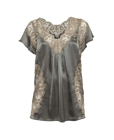 Pre-Owned Dolce & Gabbana Women's Lace Detail Blouse