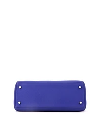 Pre-Owned HERMES Kelly Handbag Blue Togo with Palladium Hardware