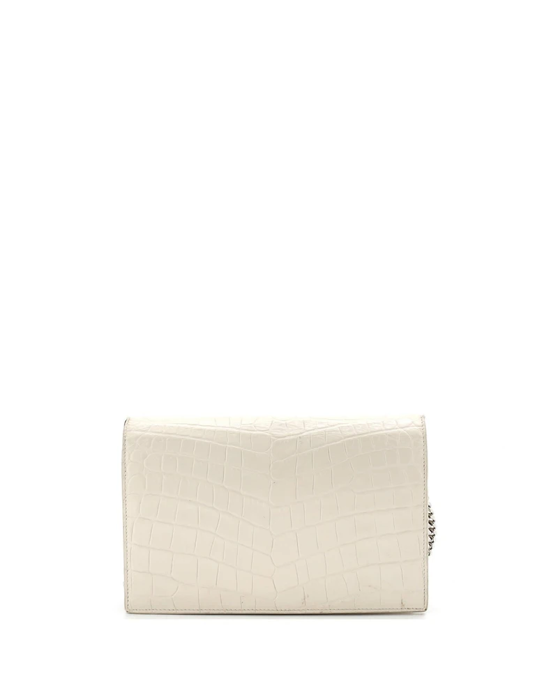 Pre-Owned Saint Laurent Uptown Chain Wallet Embossed Leather